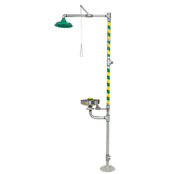 Haws Eyewash and Shower Station, Stainless Steel Bowl, Includes AXION MSR Hydrodynamic Showerhead - 8300-8309