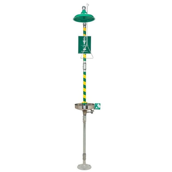 Haws Eyewash and Shower Station, Stainless Steel Bowl, Includes AXION MSR Hydrodynamic Showerhead - 8300-8309