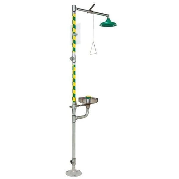 Haws Eyewash and Shower Station, Stainless Steel Bowl, Includes AXION MSR Hydrodynamic Showerhead - 8300-8309