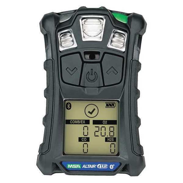Msa Safety ALTAIR 4XR Multi-Gas Detector, IP68, Audible, Vibrating, Visual, Monochrome, 1 day Battery Life - 10178357