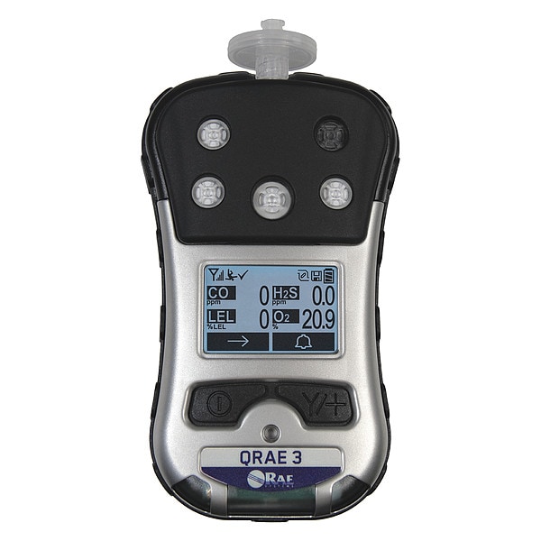Honeywell QRAE 3 Multi-Gas Detector, IP65, Vibrating, Monochrome, 14 hr Battery Life - M020-11111-111