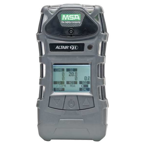 Msa Safety ALTAIR 5X Multi-Gas Detector, IP65, Audible, Vibrating, Visual, Monochrome, 20 hr Battery Life - 10116925