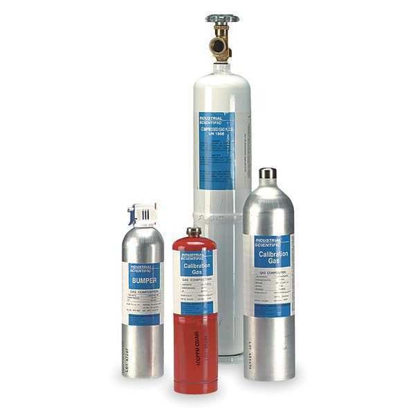 Industrial Scientific Calibration Gas, Isobutylene, 103 L, 5/8 in-18 UNF threaded collar Connection, +/-2% Accuracy - 18102939