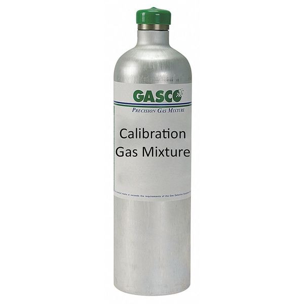 Gasco Calibration Gas, Nitric Oxide, Nitrogen, 34 L, C-10 Connection, +/-5% Accuracy - X02NI99CA340197