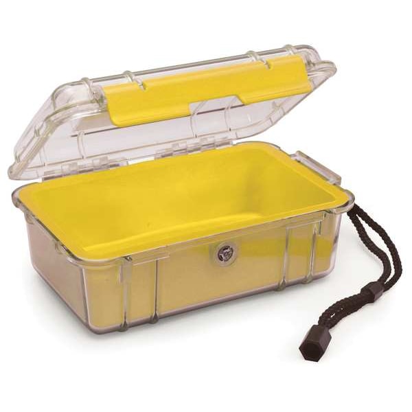 Pelican Micro Case, Yellow, 7.50 x 5.06 x 3.12 In - 1050