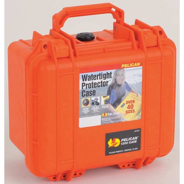 Pelican Case, 10-5/8 InLx9-11/16 InWx6-7/8 InD, Or - 1300