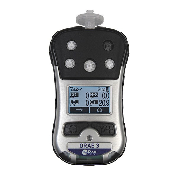 Honeywell QRAE 3 Multi-Gas Detector, IP65, Audible, Vibrating, Visual, Monochrome, 12 hr Battery Life - M020-11212-141
