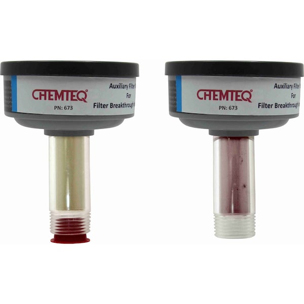 Chemteq Filter Change Indicator with With Auxiliary Filter Trap for Mercaptans Gases & Vapors - 673