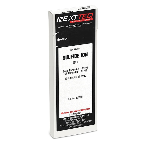 Nextteq Detector Tube, For Sulfide Ion, Glass - NX406L