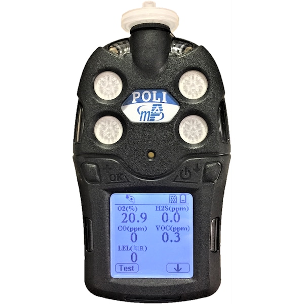 Mpower POLI Pump 5-Gas Detector PID/LEL/O2/H2S/CO 30+ Interchangeable Sensors - MP400P-5GAS-PID