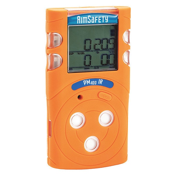 Macurco PM400 Multi-Gas Detector, IP67, Audible, Vibrating, Visual, LCD, 2 yr Battery Life - PM400-IR