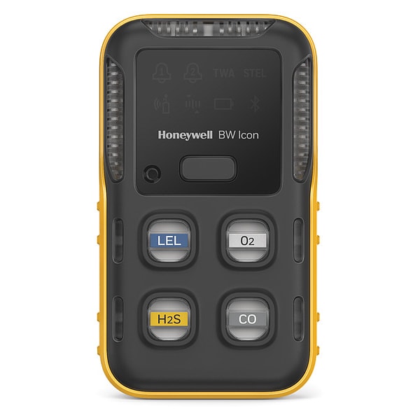 Honeywell BW Icon Multi-Gas Detector, IP66/IP68, Audible, Vibrating, Visual, Illuminated, 2 mo Battery Life - ICON-Y-S