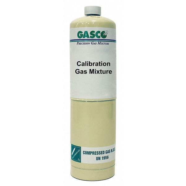 Gasco Calibration Gas, Carbon Dioxide, Nitrogen, Oxygen, 17 L, CGA 600 Connection, +/-5% Accuracy - 17L-35-25S