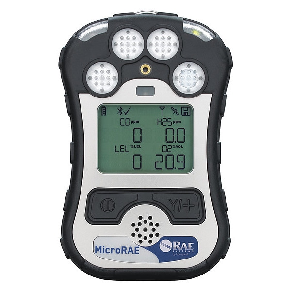 Honeywell MicroRAE Multi-Gas Detector, IP67, Audible, Vibrating, Visual, Monochrome, 12 hr Battery Life - M031-3111-200