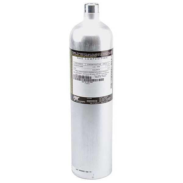 Honeywell Calibration Gas, Sulfur Dioxide, 58 L, C-10 Connection, +/-5% Accuracy, 500 psi Max. Pressure - CG2-S-10-58