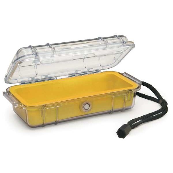 Pelican Micro Case, Yellow, 7.50 x 3.87 x 2.43 In - 1030