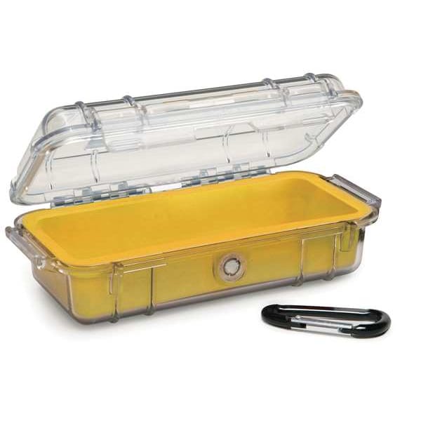 Pelican Micro Case, Yellow, 7.50 x 3.87 x 2.43 In - 1030