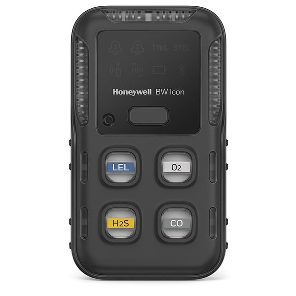 Honeywell BW Icon+ Multi-Gas Detector, IP66/IP68, Audible, Vibrating, Visual, LED, 2 mo Battery Life - CP-I-W500H1M1-B-00