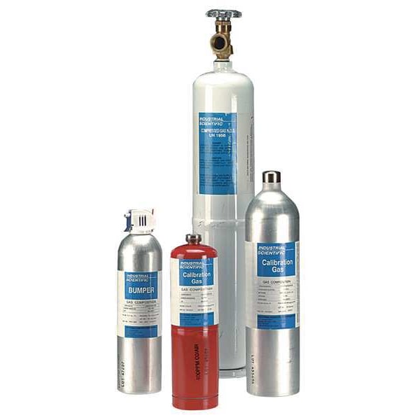 Industrial Scientific Calibration Gas, Carbon Dioxide, Carbon Monoxide, Hydrogen Sulfide, Oxygen, Pentane, 58 L - 18109182