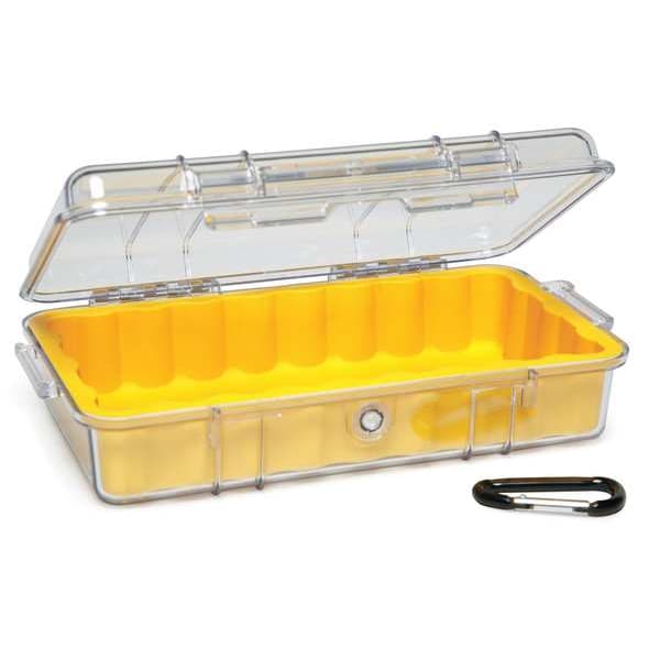 Pelican Micro Case, Yellow, 9.37 x 5.56 x 2.62 In - 1060