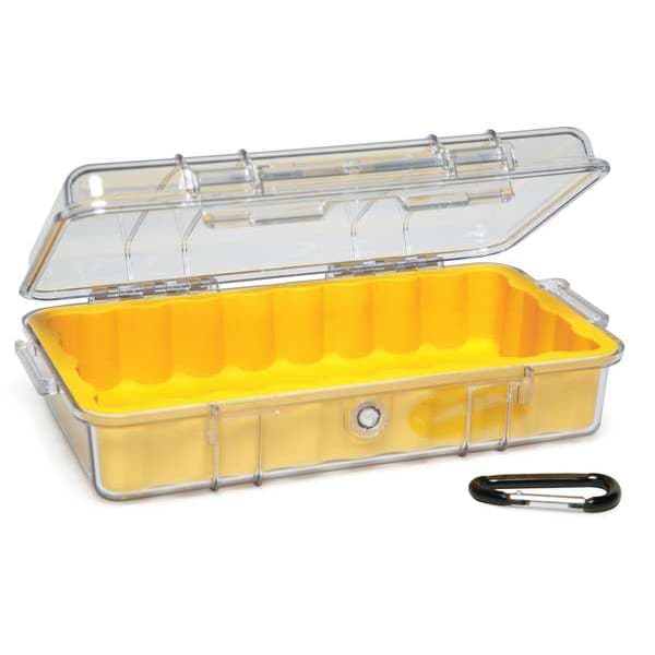 Pelican Micro Case, Yellow, 9.37 x 5.56 x 2.62 In - 1060