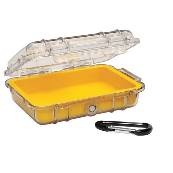 Pelican Micro Case, Yellow, 6.82 x 4.75 x 2.12 In - 1020-027-100