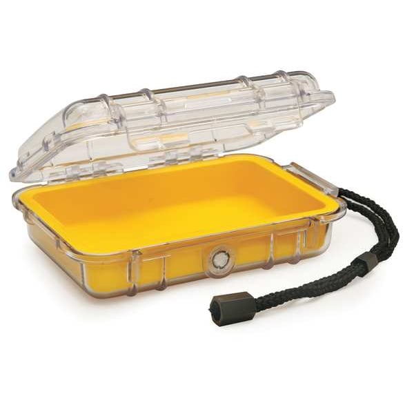 Pelican Micro Case, Yellow, 6.82 x 4.75 x 2.12 In - 1020-027-100