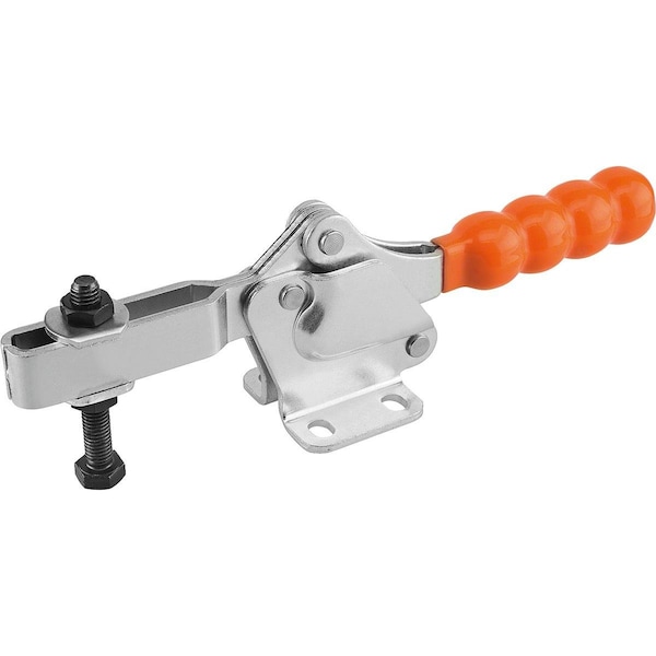 Kipp Toggle Clamp Standard Steel, Horizontal Foot, Comp:Plastic, Comp:Orange, M=M06X50 - K0074.0150