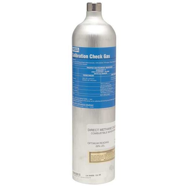 Msa Safety Calibration Gas, Hydrogen Sulfide, Sulphur Dioxide, 58 L, RP Connection, +/-10% Accuracy - 10153807