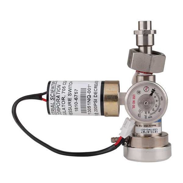 Industrial Scientific Gas Regltr w/Pressure Switch, 650L, CGA705 - 18106757