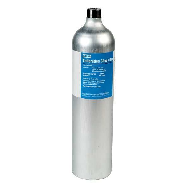 Msa Safety Calibration Gas, Carbon Monoxide, Hydrogen Sulfide, Methane, Nitrogen, Oxygen, Sulfer Dioxide, 58 L - 10117738