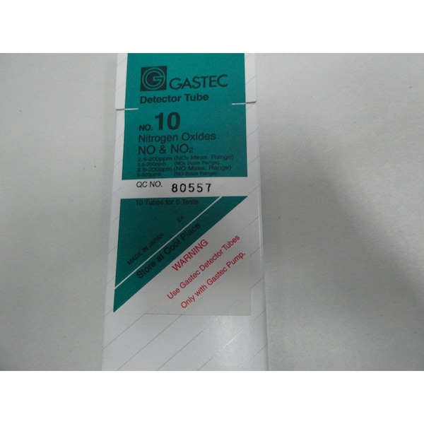 Gastec BOX OF 10 DETECTOR TUBES NITROGEN OXIDES OTHER GLASSWARE, 10PK - 80557