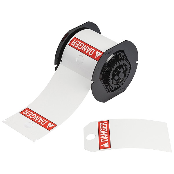 Brady Lockout Tags, 5-3/4" Label H, Red on White - B30-255-851-ANSIDA