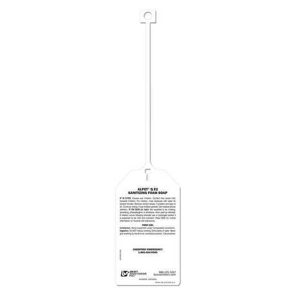 Best Sanitizers Safety Tag, Non-Regulated Waste, Plastic, 3 in Width, 13 in Height, Write On Surface: No - USP20093
