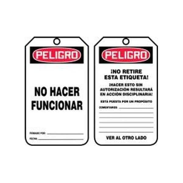 Accuform RP-Plastic, 3-1/4 in Width, 3/8 in Height, , 25 PK - SHMDT112PTP