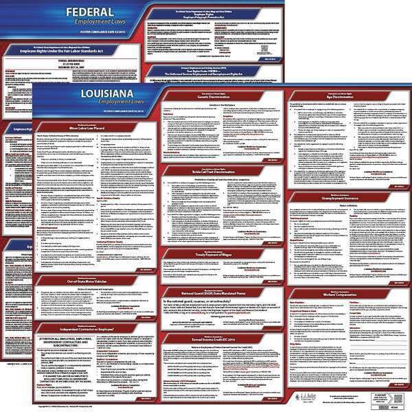 Jj Keller LaborLaw Poster, Fed/STA, LA, ENG, 20inH, 3yr - 100-LA-3