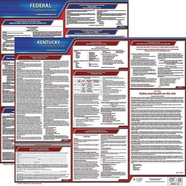 Jj Keller LaborLaw Poster, Fed/STA, KY, ENG, 20inH, 1yr - 100-KY-1