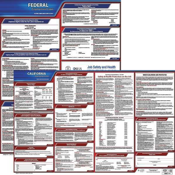 Jj Keller LaborLaw Poster, Fed/STA, CA, ENG, 20inH, 3yr - 100-CA-3