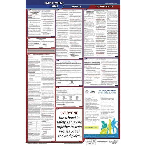Jj Keller LaborLaw Poster, Fed/STA, SD, ENG, 26inH, 1yr - 300-SD-1