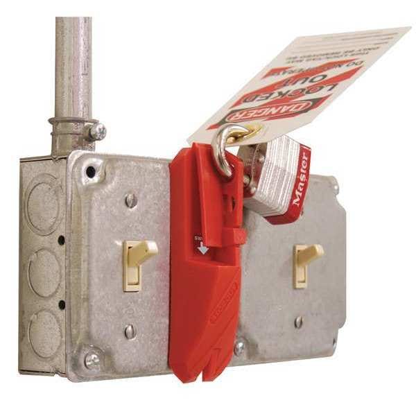Accuform Wall Switch Lockout, Red, 5/16" dia. - KDD139