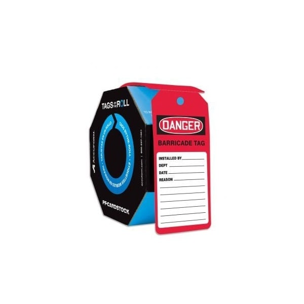 Accuform Danger, PF-Cardstock, 6-5/8 in Width, 3-5/8 in Height - TAR741