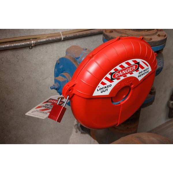 Brady Padlock, 6 Pins, Red, PK12 - SDAL-RED-38ST-KD12
