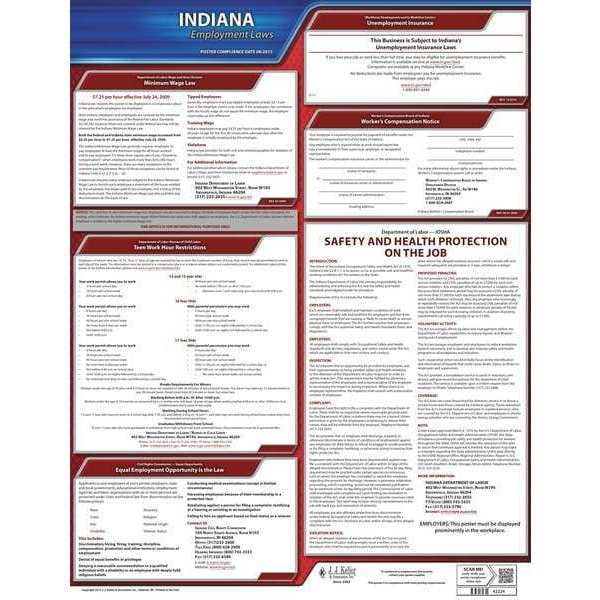 Jj Keller Labor Law Poster, State Labor Law, IN - 100-IN