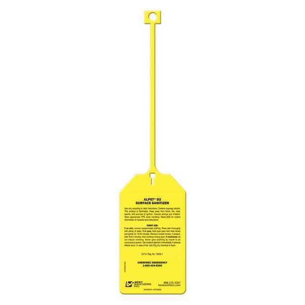 Best Sanitizers Safety Tag, Non-Regulated Waste, Plastic, 3 in Width, 13 in Height, Write On Surface: No - USP20069