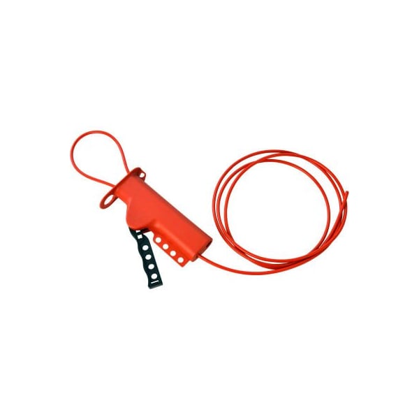 Brady Brady 50943 All Purpose Lockout With 8' L Sheathed Metal Cable, Fiberglass Reinforced Poly - 50943