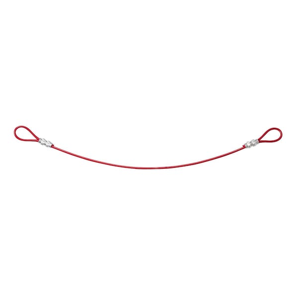 Brady Double Looped Lockout Cable ABS Plastic 0.19 in Dia x 2 ft L Red - 170972