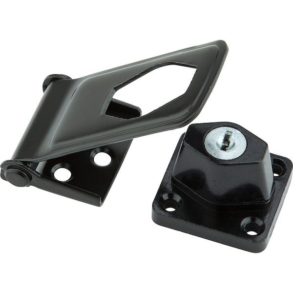 National Hardware National Hardware Black Steel 3.5 in. L Keyed Hasp Lock 1 pk - N102-802
