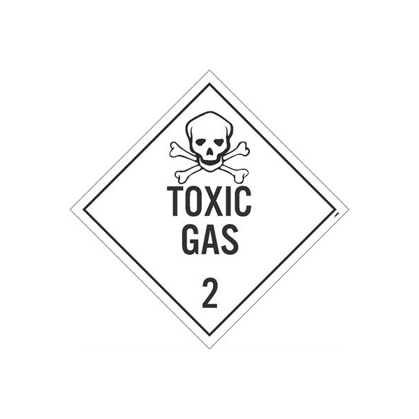 Nmc Toxic Gas 2 Dot Placard Sign, Card Stock, 10-3/4 in Width, 10-3/4 in Height - DL133TB