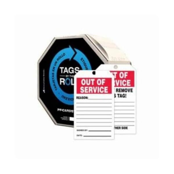 Nmc Out Of Service Ez Pull Tag, PF-Cardstock, 6-5/8 in Width, 3-5/8 in Height - TAR730
