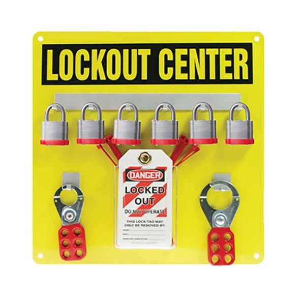 Panduit Lockout, 6-Padlock Alum Board Kit, 14.00 - PSL-1009